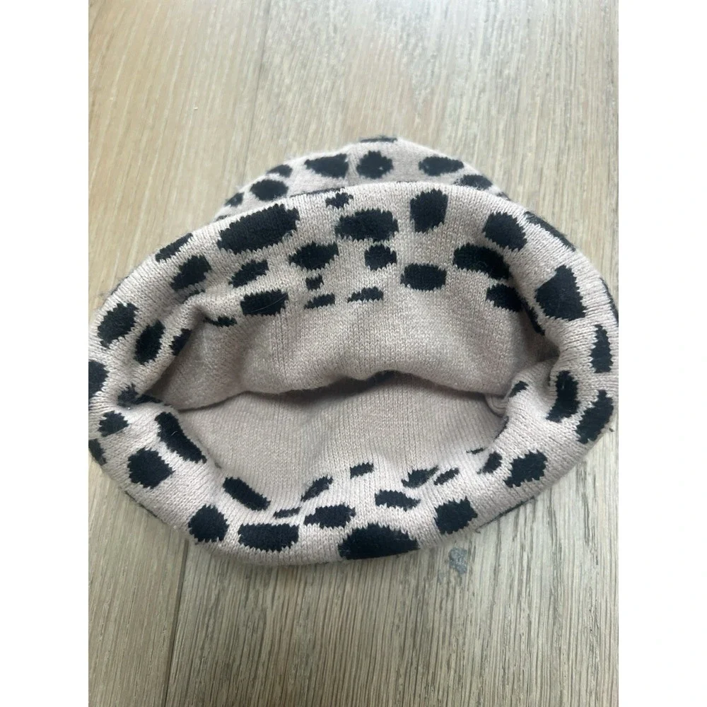 Girls Kids Herschel Leopard Print Winter Hat - Excellent Condition‎